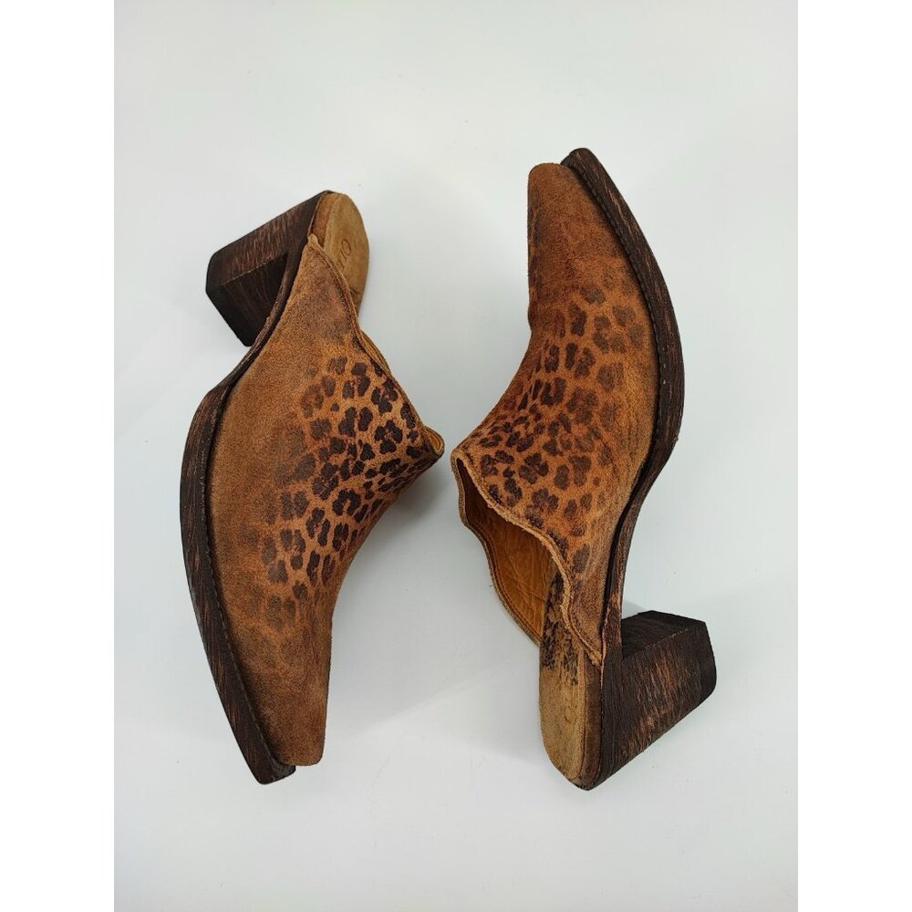 Old Gringo Women’s Leopardito Mules Slide Brown Leather Size 7.5B US - Picture 6 of 9